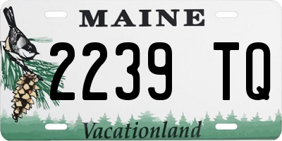 ME license plate 2239TQ