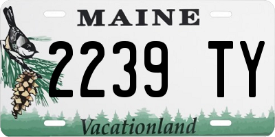 ME license plate 2239TY