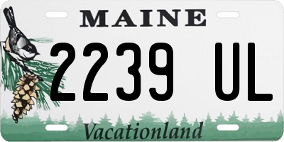 ME license plate 2239UL
