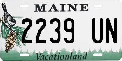 ME license plate 2239UN