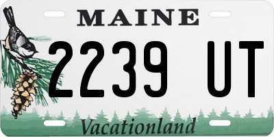 ME license plate 2239UT