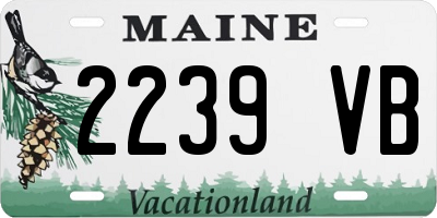 ME license plate 2239VB
