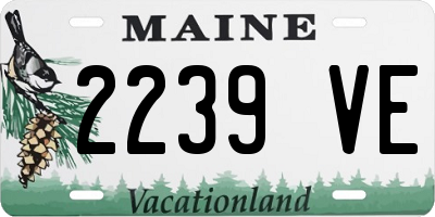 ME license plate 2239VE