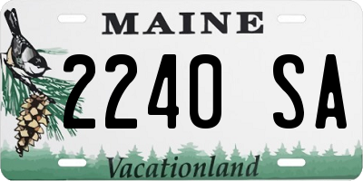 ME license plate 2240SA