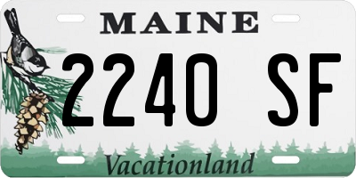 ME license plate 2240SF