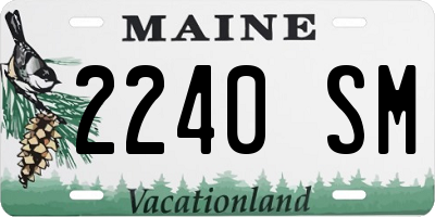 ME license plate 2240SM