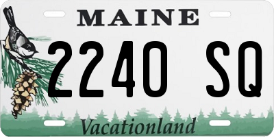 ME license plate 2240SQ