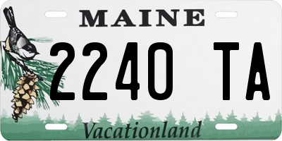 ME license plate 2240TA