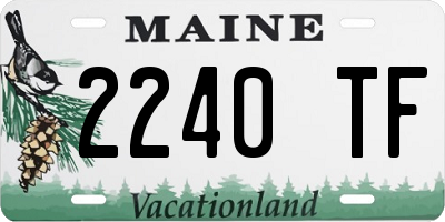 ME license plate 2240TF