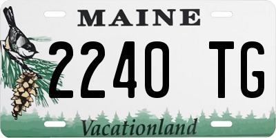 ME license plate 2240TG
