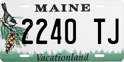 ME license plate 2240TJ