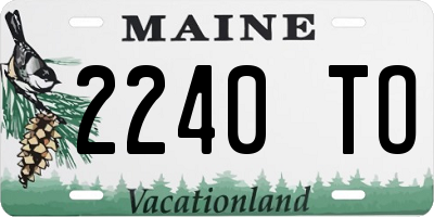 ME license plate 2240TO