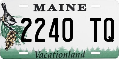 ME license plate 2240TQ