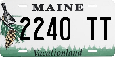 ME license plate 2240TT