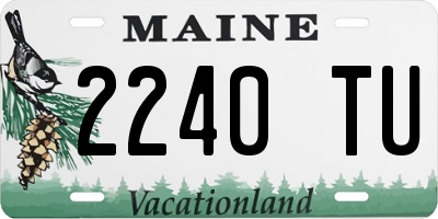 ME license plate 2240TU