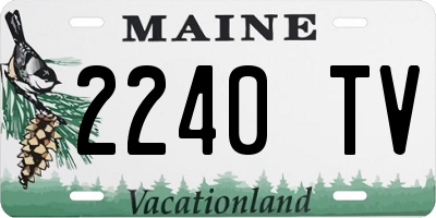 ME license plate 2240TV