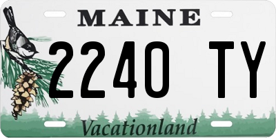 ME license plate 2240TY