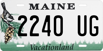 ME license plate 2240UG