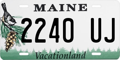 ME license plate 2240UJ