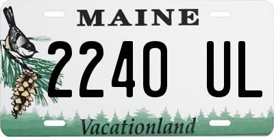 ME license plate 2240UL