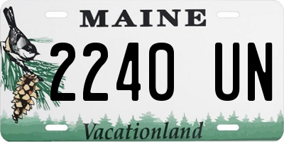 ME license plate 2240UN