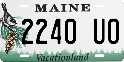 ME license plate 2240UO