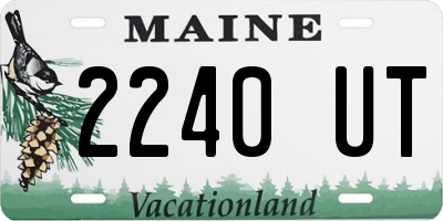 ME license plate 2240UT