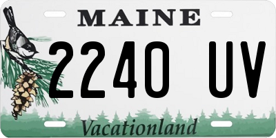 ME license plate 2240UV