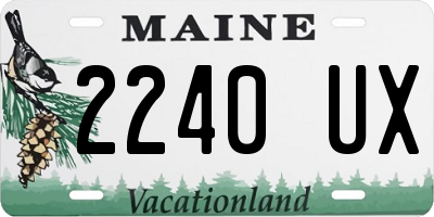 ME license plate 2240UX