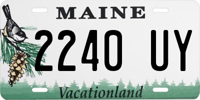 ME license plate 2240UY