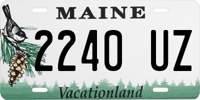 ME license plate 2240UZ