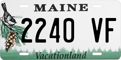 ME license plate 2240VF