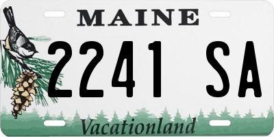 ME license plate 2241SA