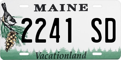 ME license plate 2241SD