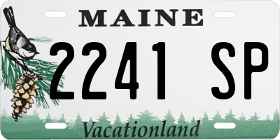 ME license plate 2241SP