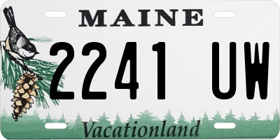 ME license plate 2241UW