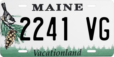 ME license plate 2241VG