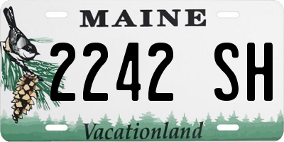ME license plate 2242SH
