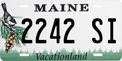 ME license plate 2242SI