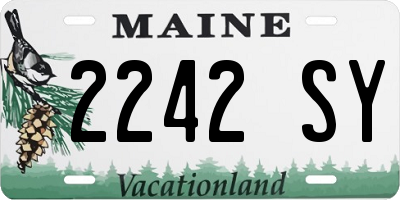 ME license plate 2242SY