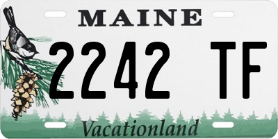ME license plate 2242TF