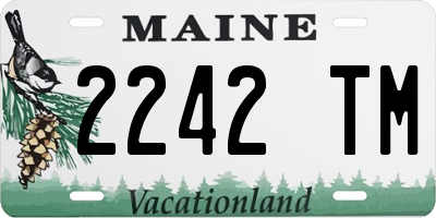 ME license plate 2242TM