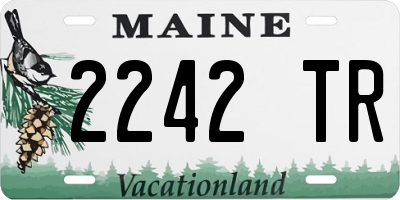 ME license plate 2242TR