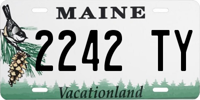 ME license plate 2242TY