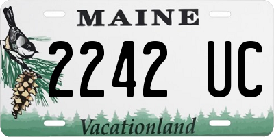 ME license plate 2242UC