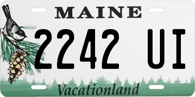 ME license plate 2242UI