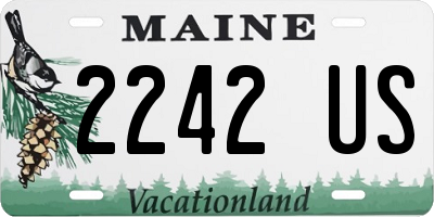 ME license plate 2242US