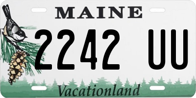 ME license plate 2242UU
