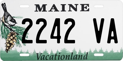 ME license plate 2242VA