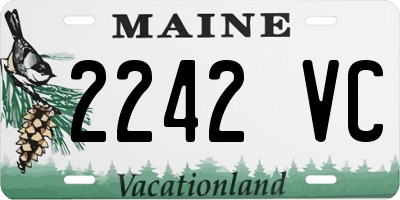 ME license plate 2242VC